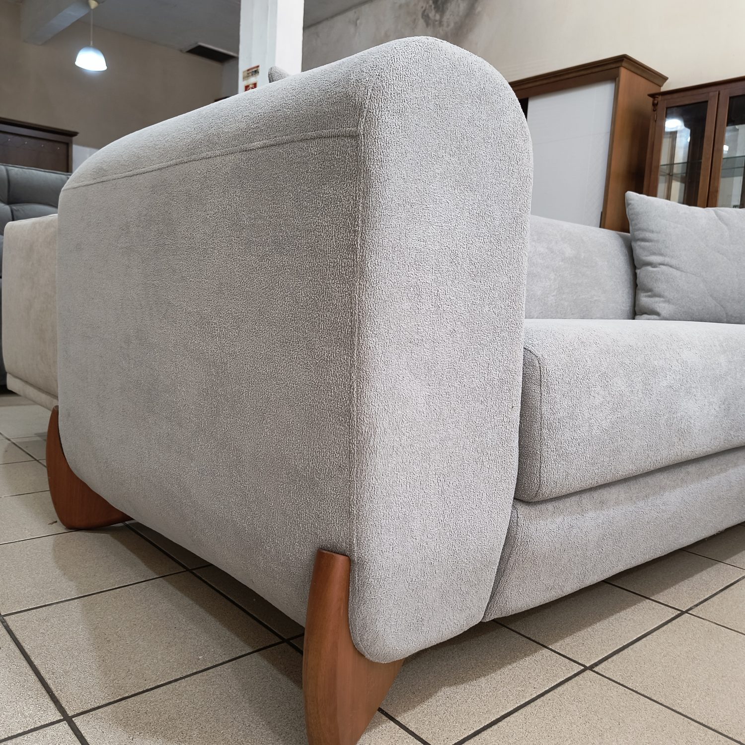 Sofá em bouclé